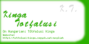 kinga totfalusi business card